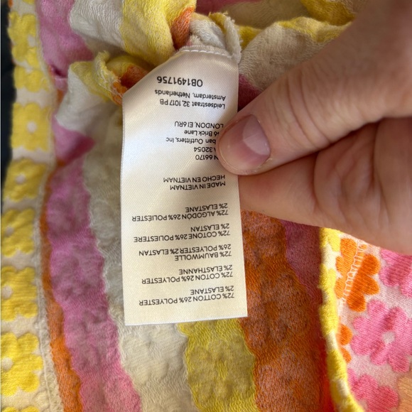 Free People Pink and Orange Floral Crop Top - Picture 6 of 6